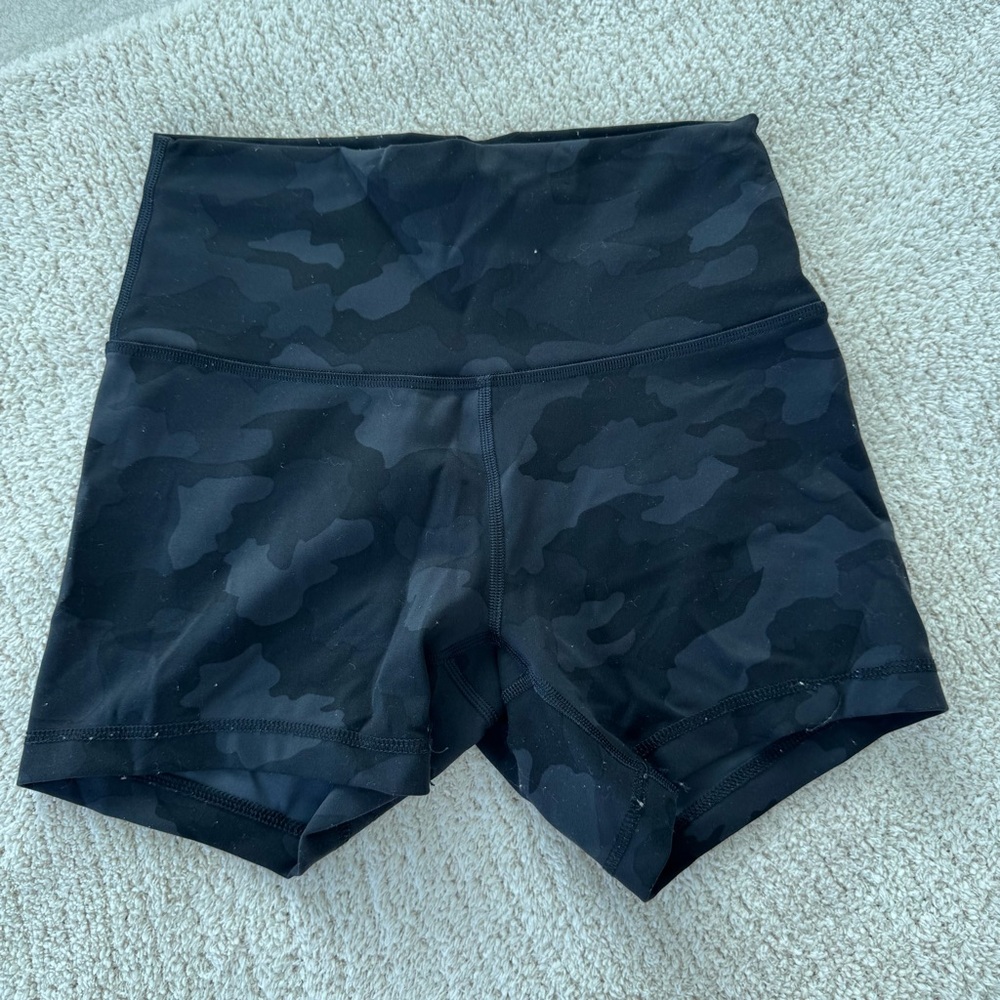lululemon athletica Black Camo Athletic Shorts